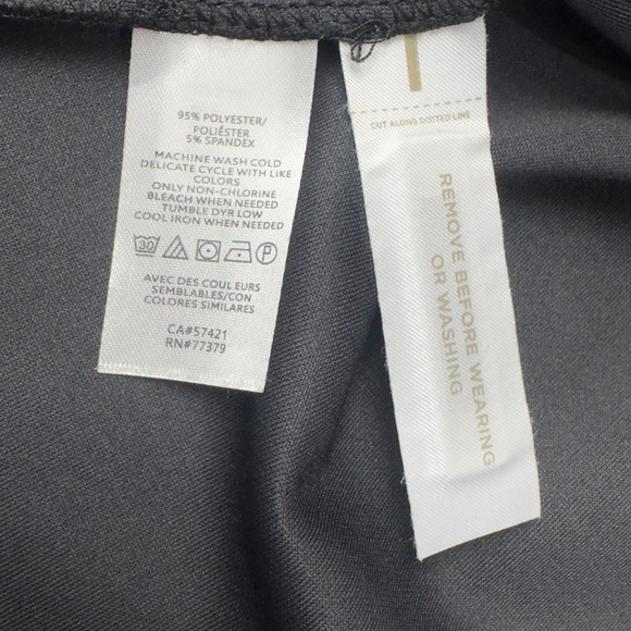 NWT Ann Taylor Black Top with Sequin Sleeves Womens Size S Party Blouse - Picture 7 of 8